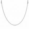 Radiant Tennis Necklace – 48-Diamond, 18K Gold