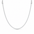 Classic Tennis Necklace – 40-Diamond, 18K Gold