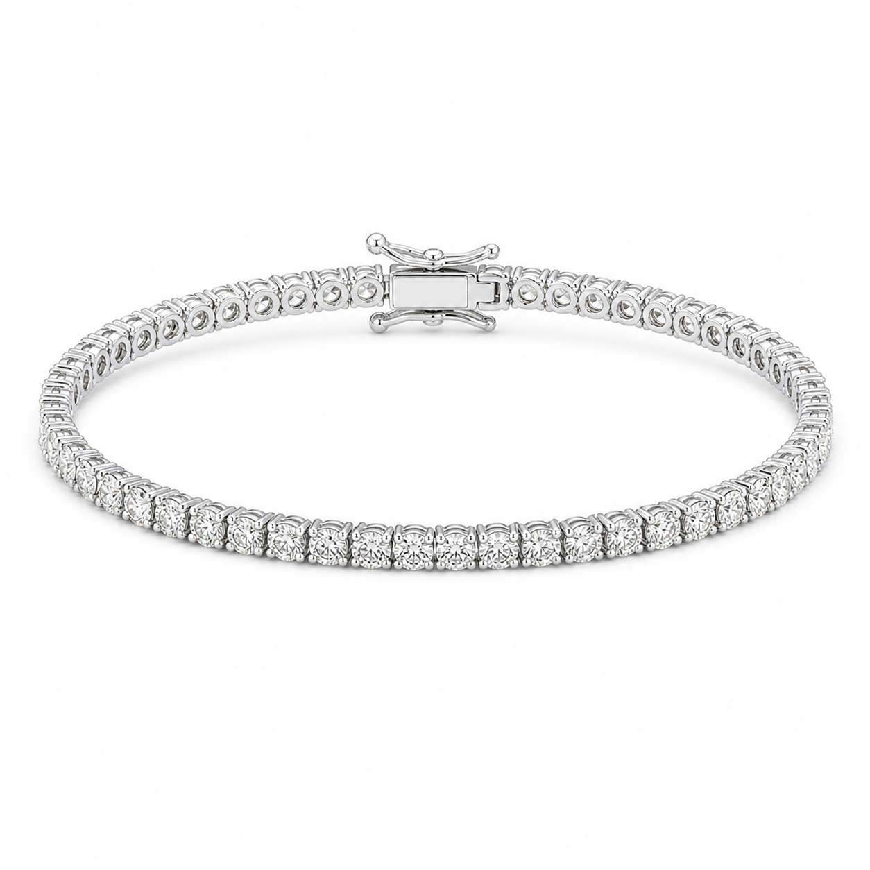Full Tennis Bracelet – 33-Diamond, 18K Gold