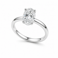 Oval Solitaire Engagement Ring – 1.0 ct, 18K Gold