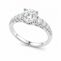 Grand Solitaire Diamond Ring – 1.0 ct Center, 18K Gold