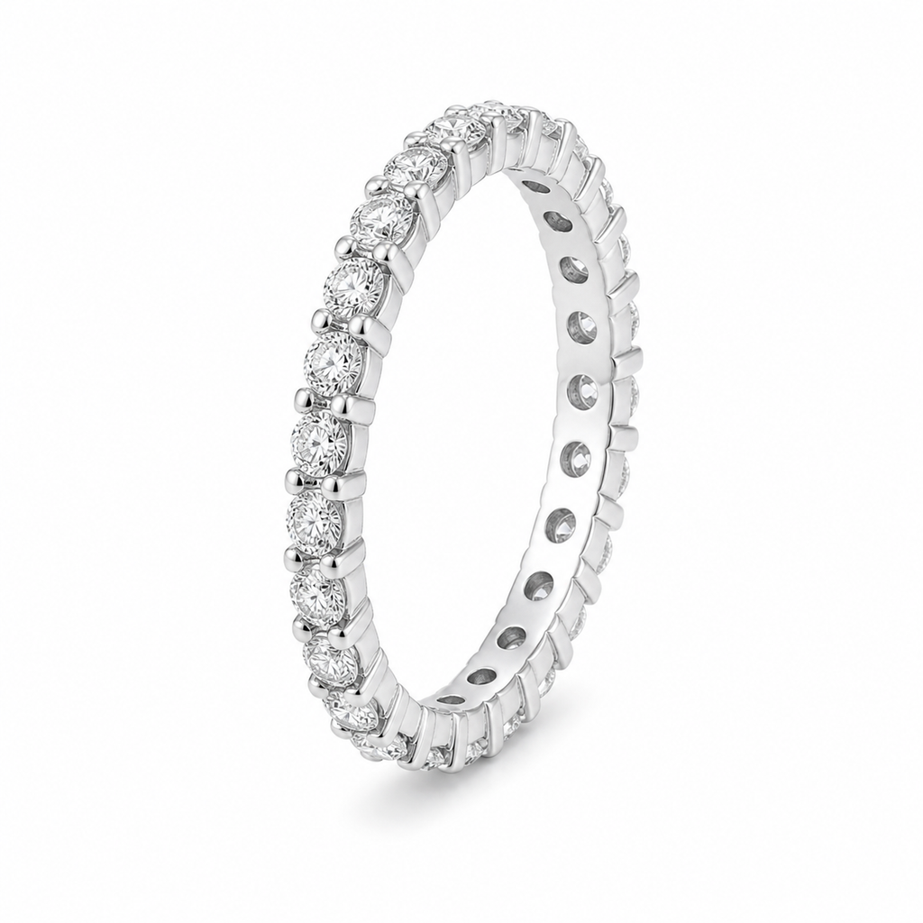 Petite Eternity Ring – 16-Diamond, 18K Gold