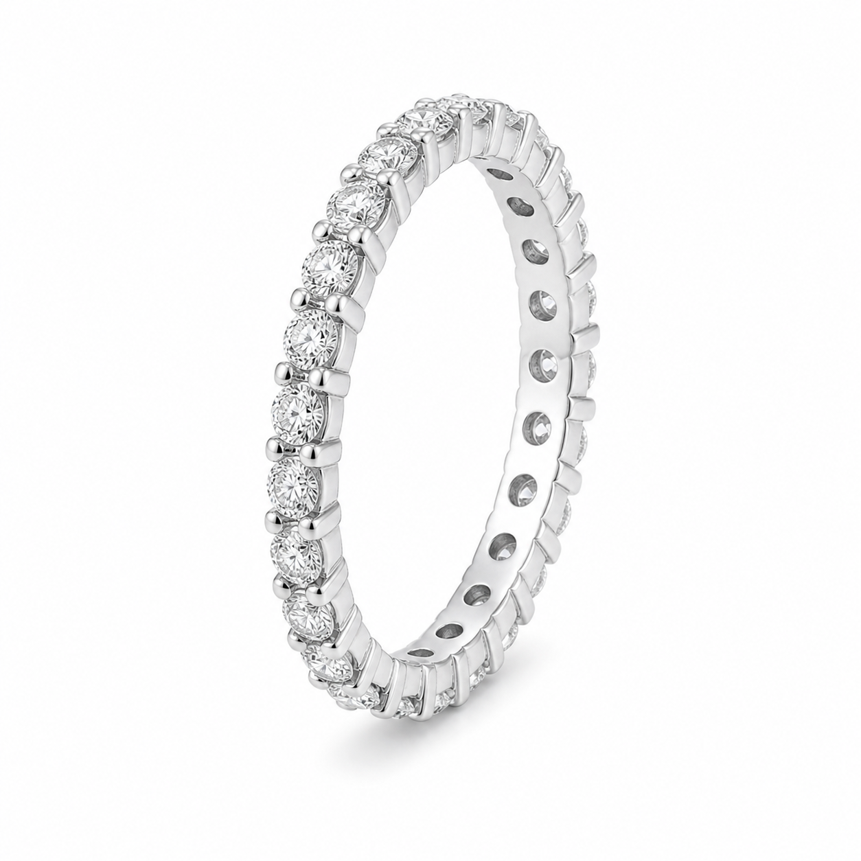 Petite Eternity Ring – 16-Diamond, 18K Gold