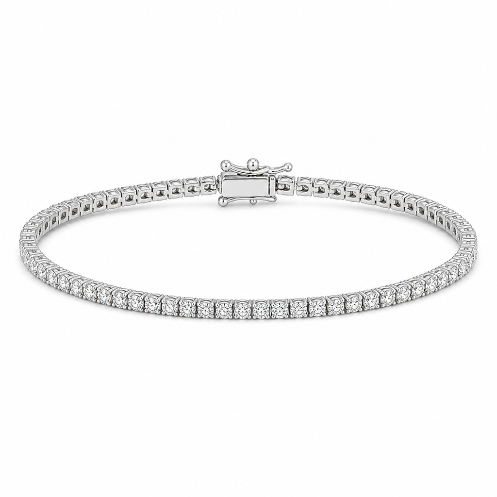 Classic Tennis Bracelet – 40-Diamond, 18K Gold