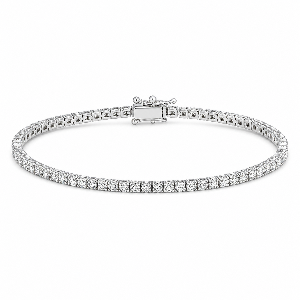 Classic Tennis Bracelet – 40-Diamond, 18K Gold