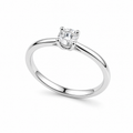 Petite Solitaire Promise Ring – 0.25 ct, 18K Gold