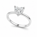 Heart Solitaire Promise Ring – 0.55 ct, 18K Gold