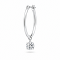 Floating Diamond Stud Earrings – 0.2 ct Each, 18K Gold