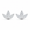 Triplet Marquise Drop Earrings – 6-Diamond 1.3 ct, 18K Gold